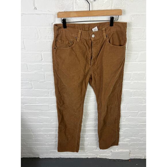 Levi's Men's 505 Regular Fit Straight Leg Corduroy Pants Teak Brown 34/34 - Picture 3 of 6